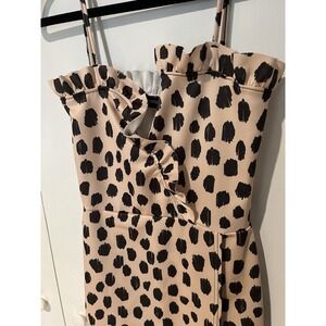 NWOT Pretty Little‎ Thing Strapped Leopard Print Dress Women's Size 2